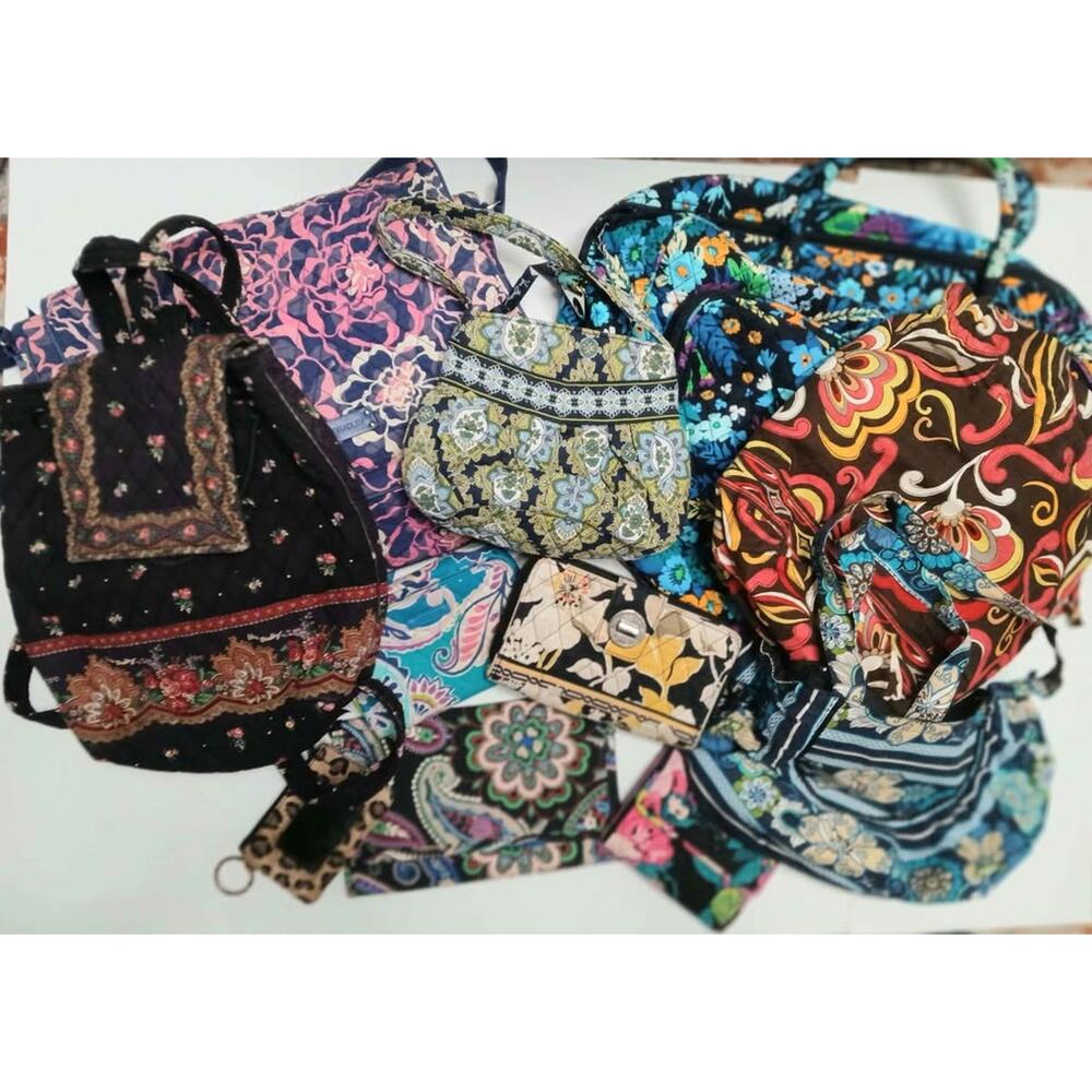 Vera Bradley 10-Piece Bag & Wallet Lot – Duffel, Backpack, Messenger – Preloved